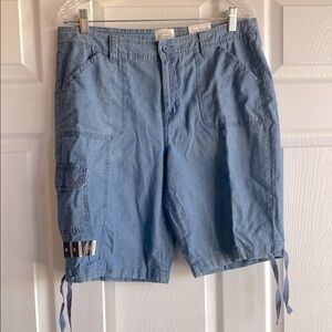 🩵NEW St. John's Bay Blue Women's Bermuda Shorts